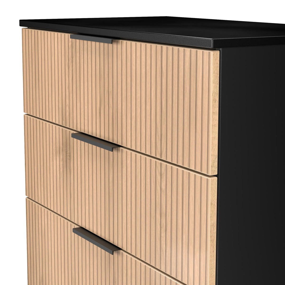 Jago Slatted Effect 4 Drawer Deep Chest