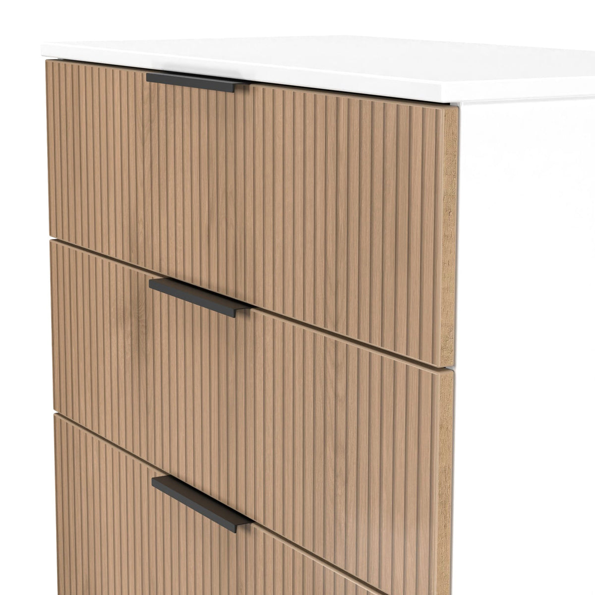 Jago Slatted Effect 4 Drawer Deep Chest