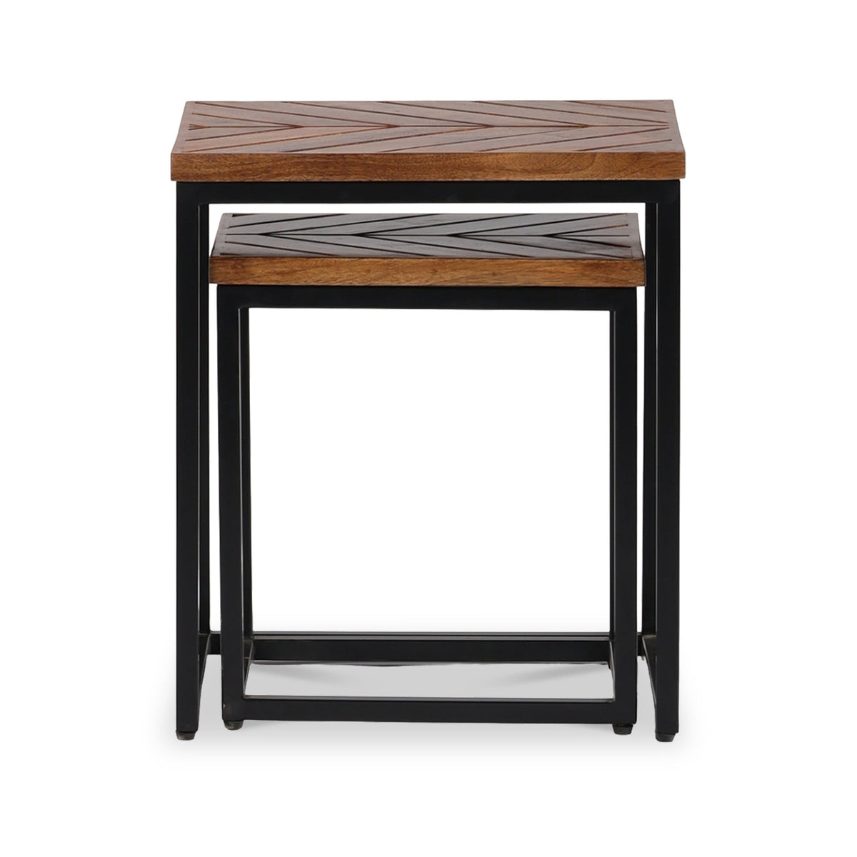 Loric Parquet Mango Wood Nest Of Tables