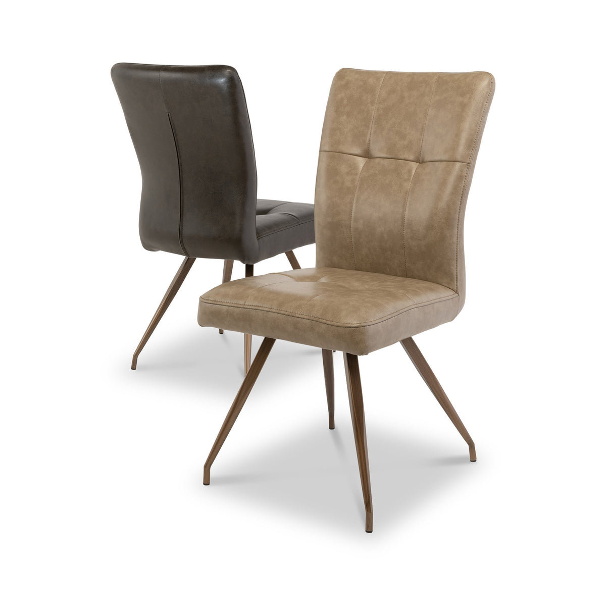 Johan Faux Leather Panelled Back Dining Chair
