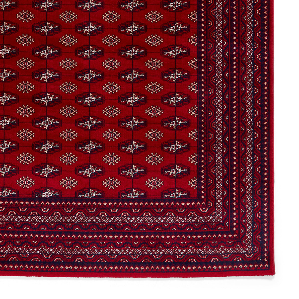 Belvett Traditional Diamond Pattern Rug