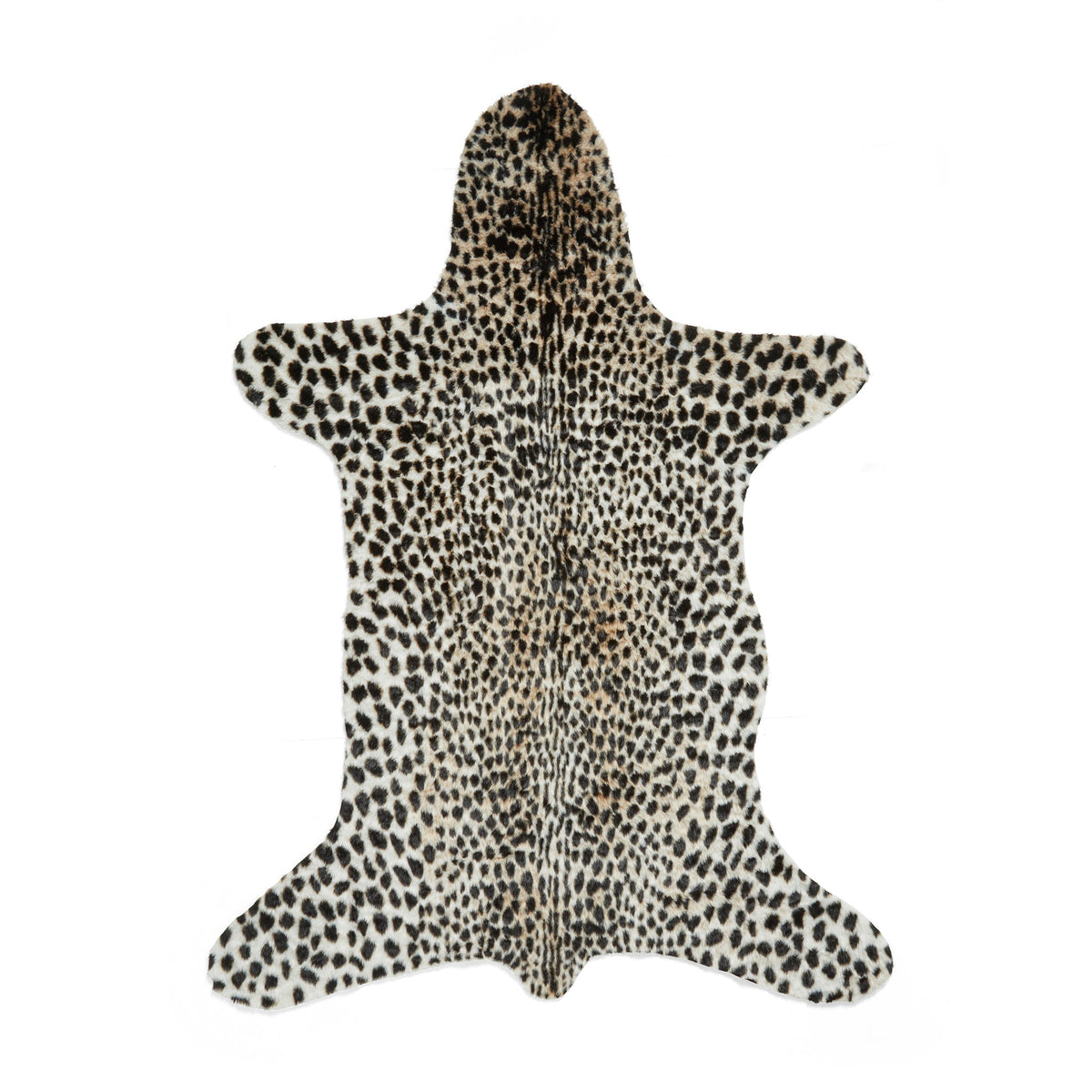 Faux Fur Cheetah Print Rug