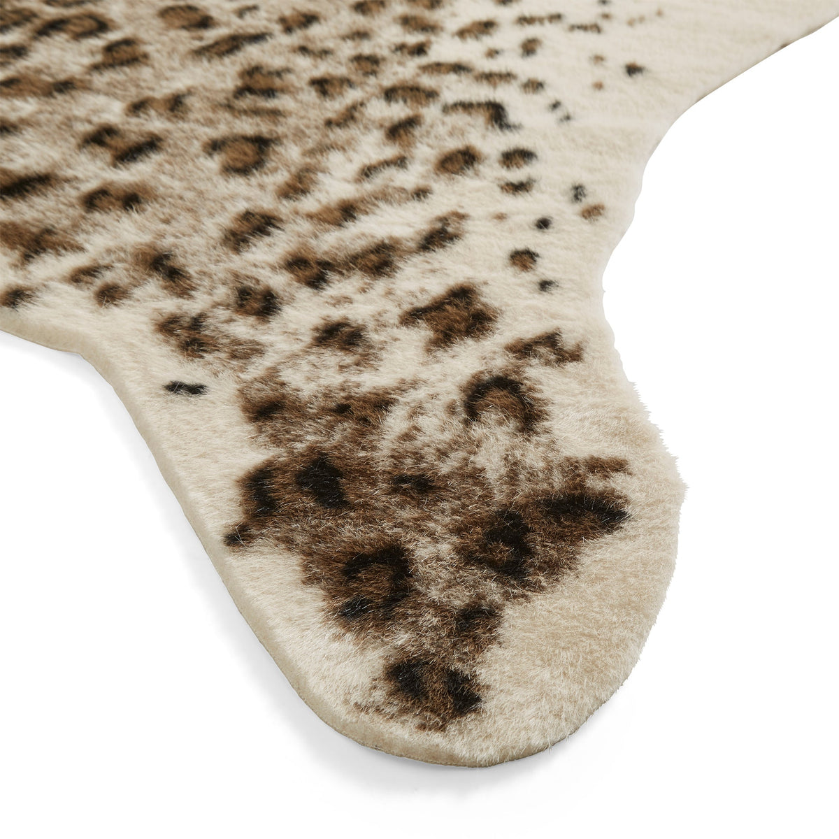Kadune Faux Fur Leopard Print Rug