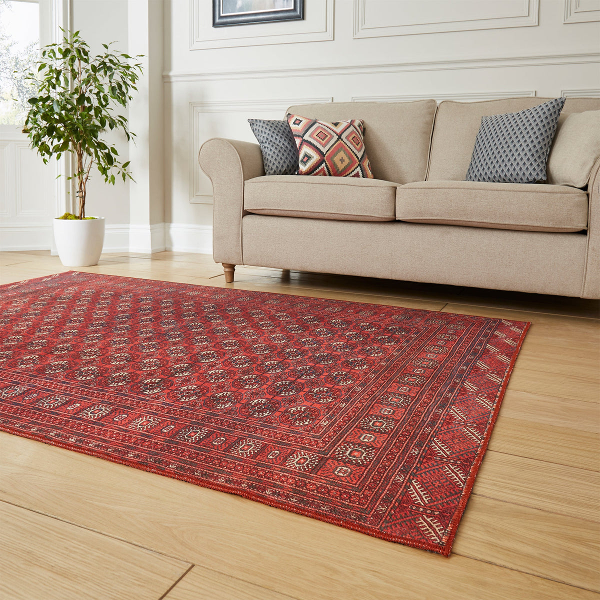 Birchall Washable Medallion Design Rug