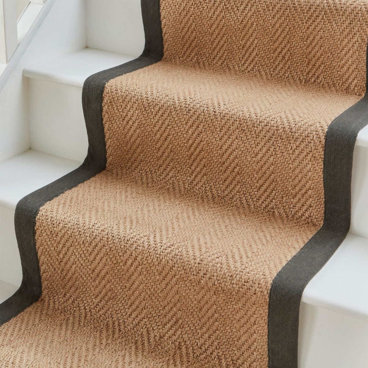 Ford Herringbone Jute Border Rug