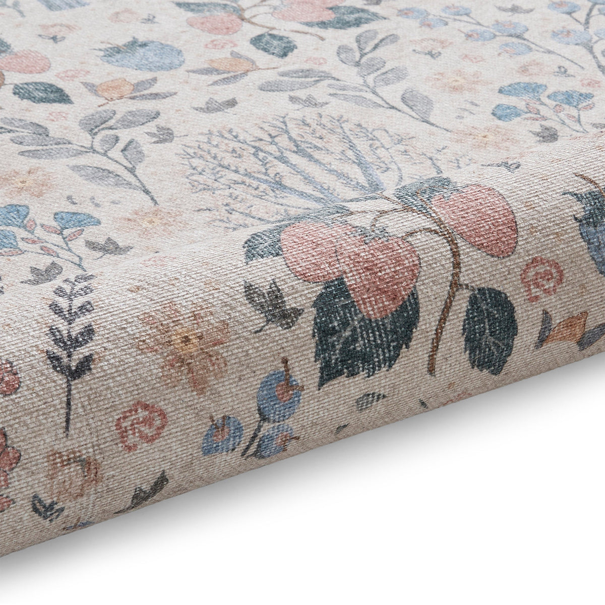 Emmie Washable Classic Floral Print Rug