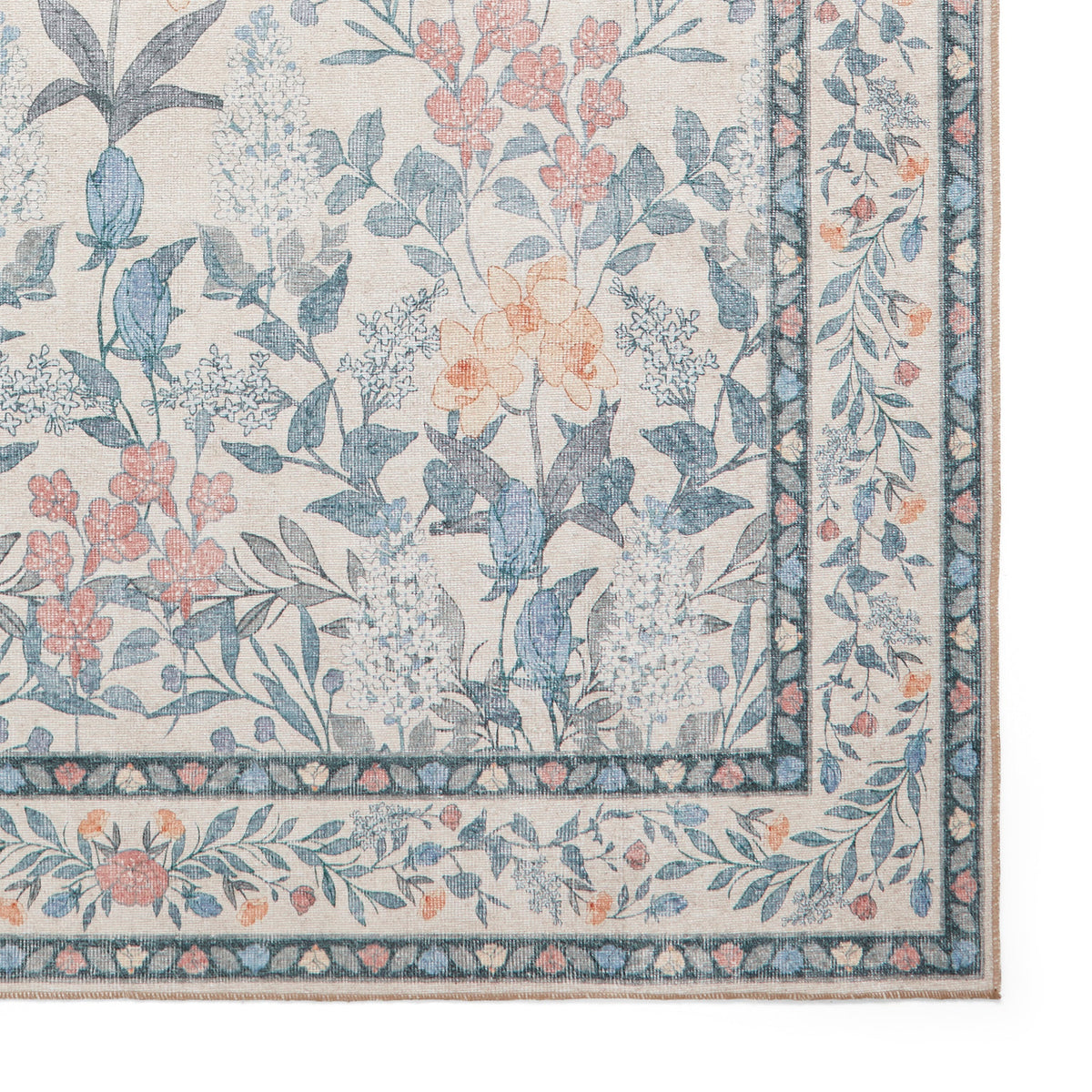 Mila Classic Floral Print Rug