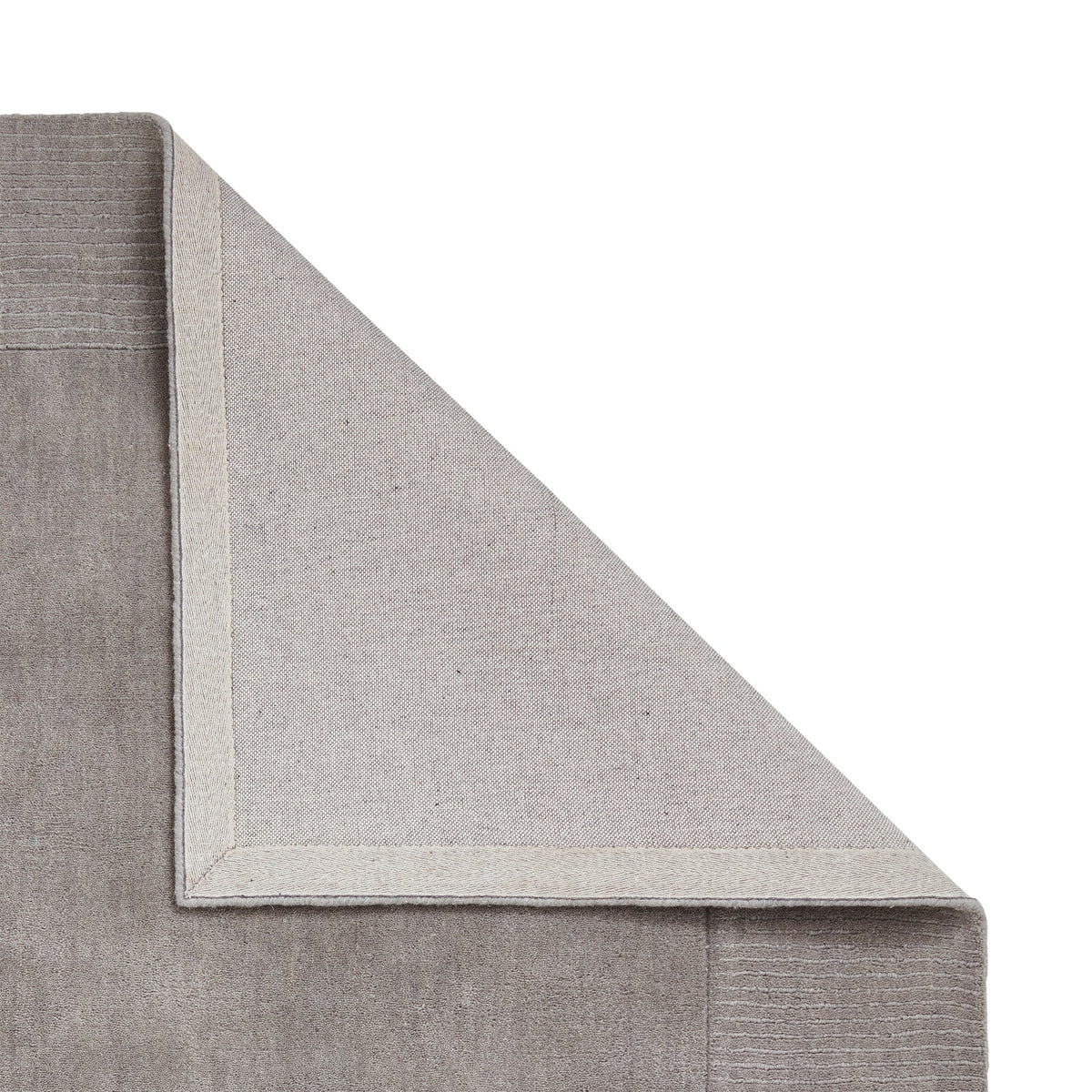 Lauder Plain Wool Border Rug