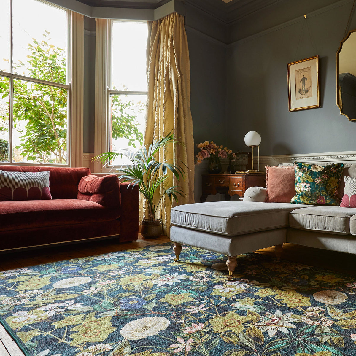 Clarke & Clarke Passiflora Washable Rug