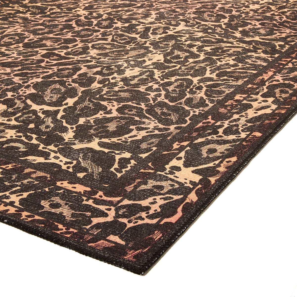 Leopard Washable Flatweave Rug