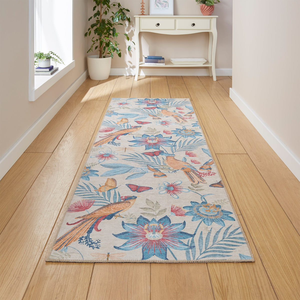 Amaya Tropical Birds Washable Rug