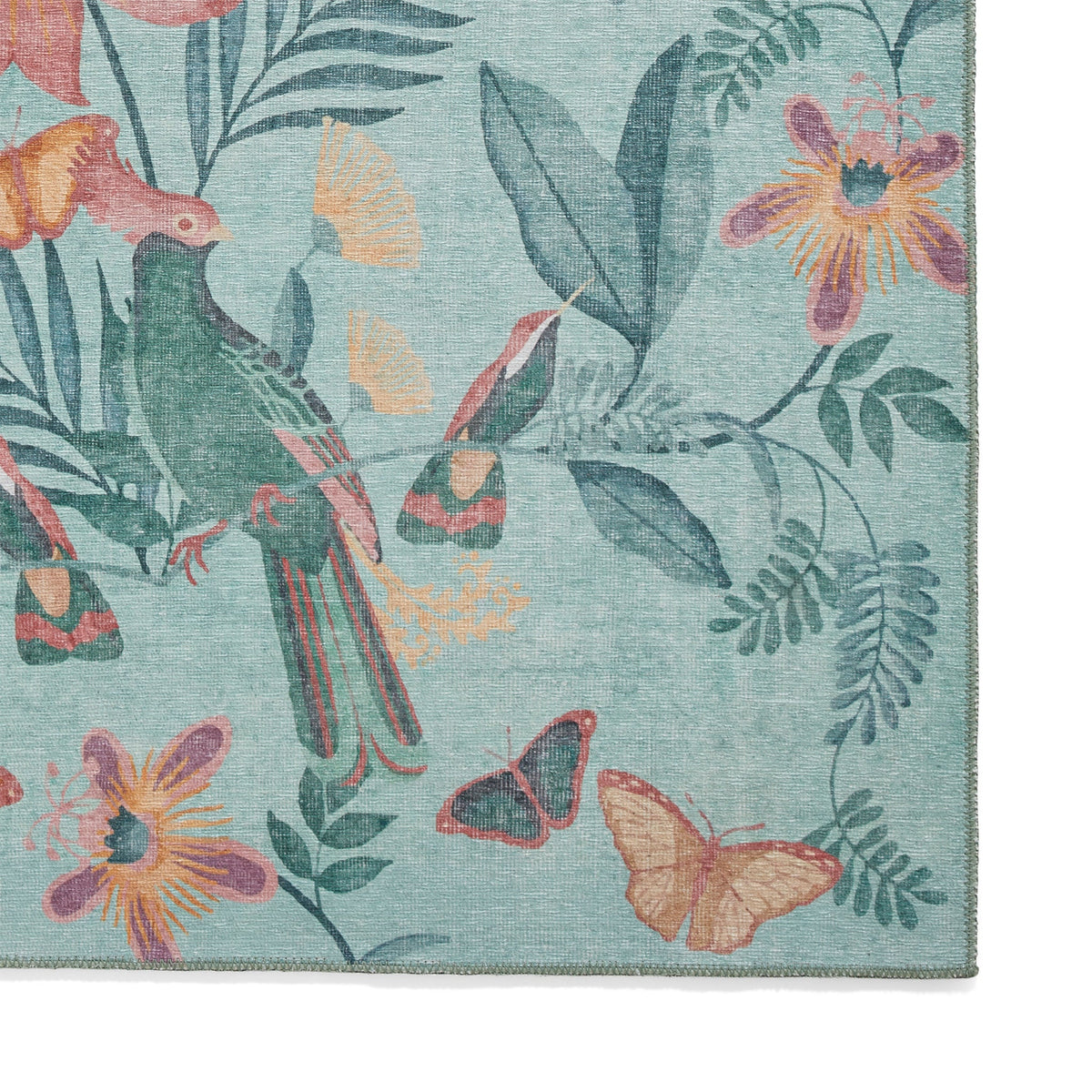Amaya Tropical Birds Washable Rug