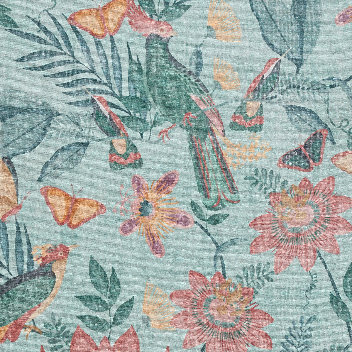 Amaya Tropical Birds Washable Rug