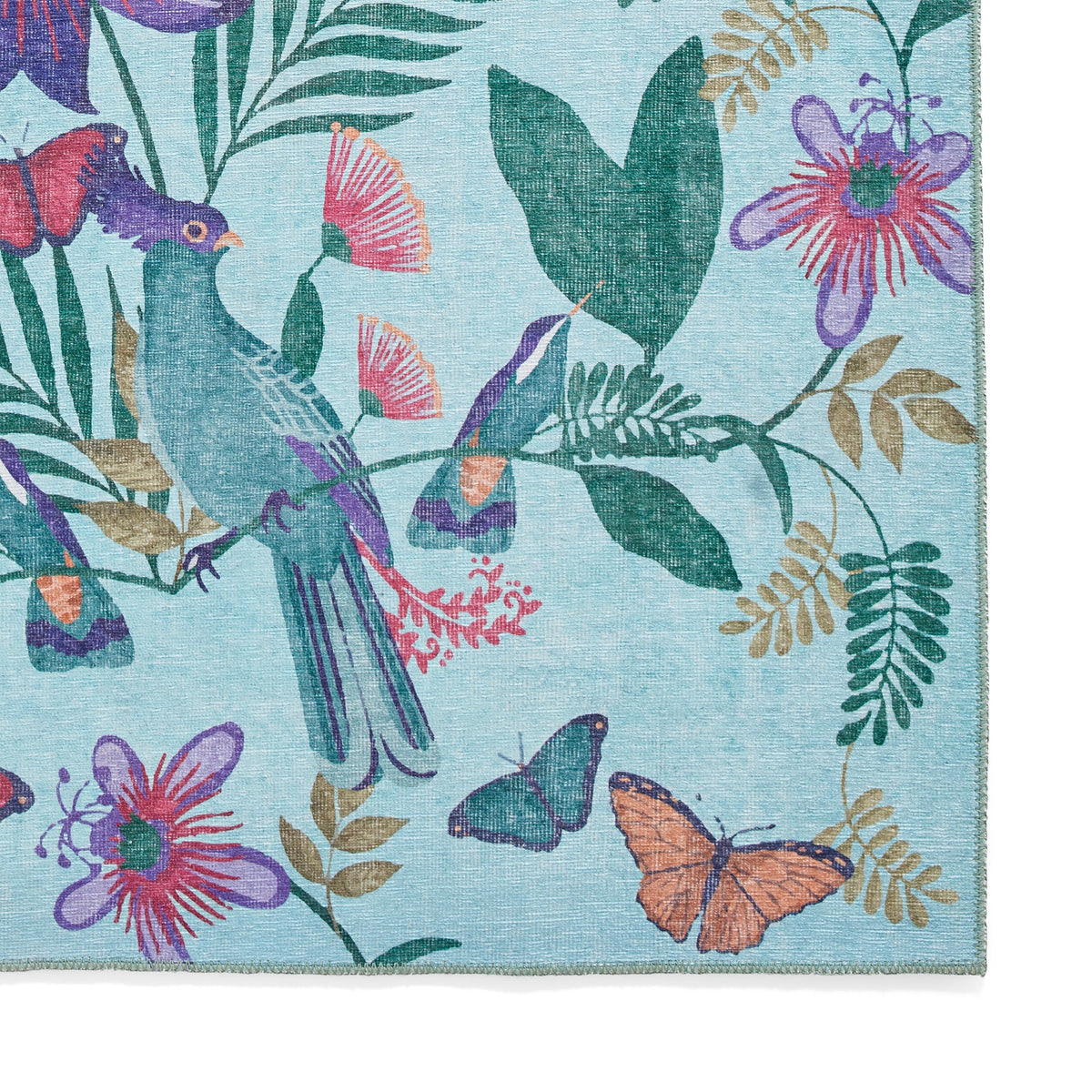 Amaya Tropical Birds Washable Rug