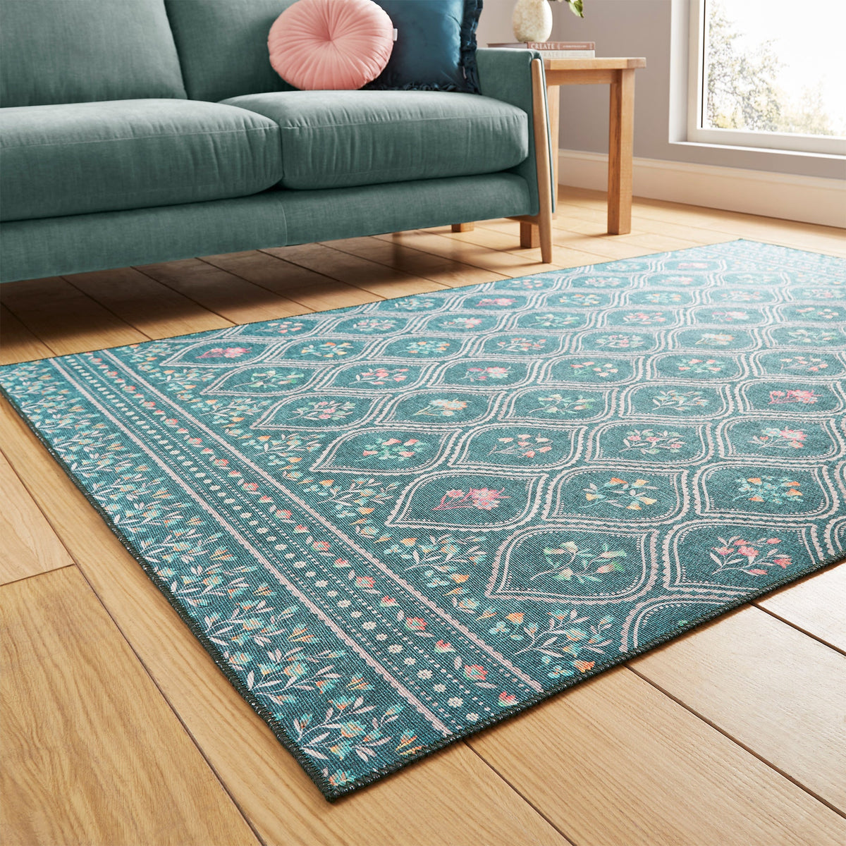 Cameo Floral Washable Rug