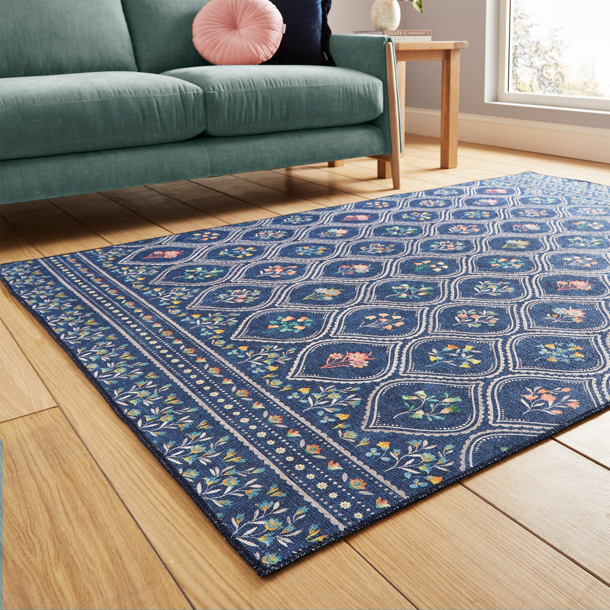 Cameo Floral Washable Rug