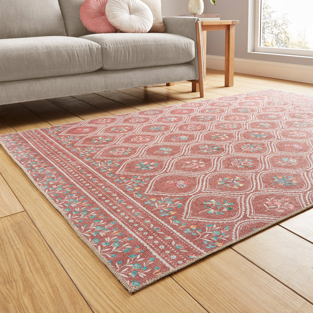Cameo Floral Washable Rug