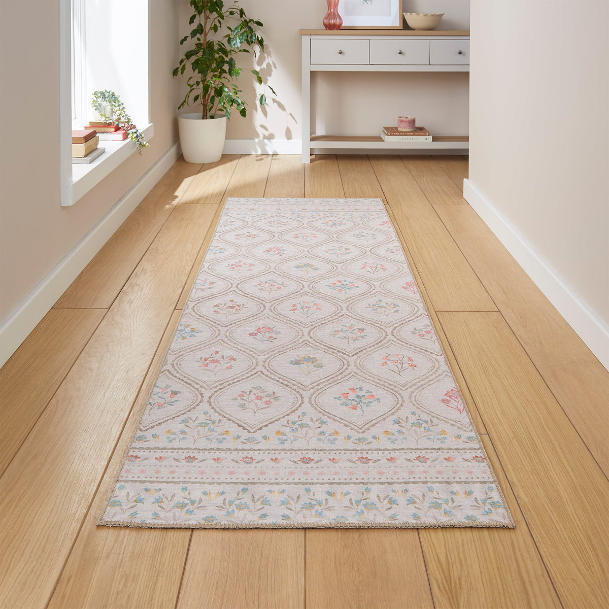 Cameo Floral Washable Rug