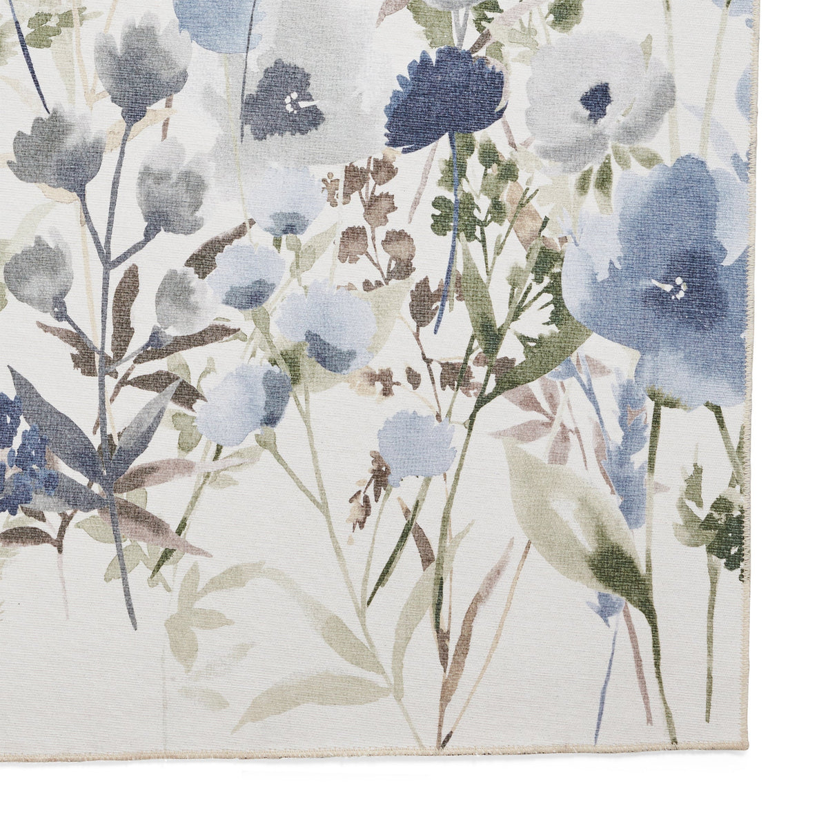 Country Floral Washable Rug