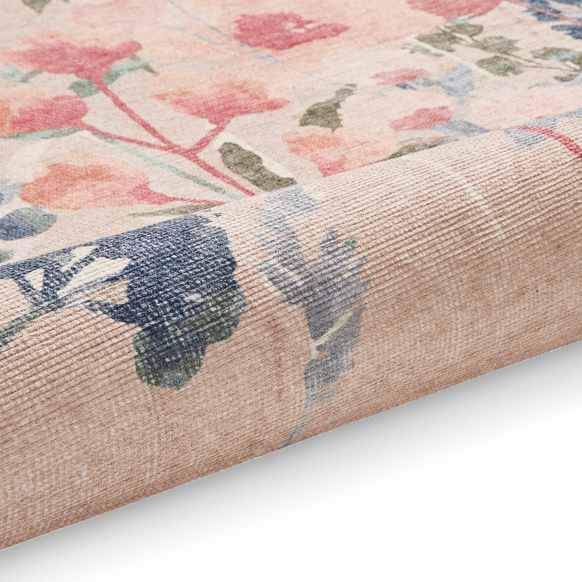 Country Floral Washable Rug