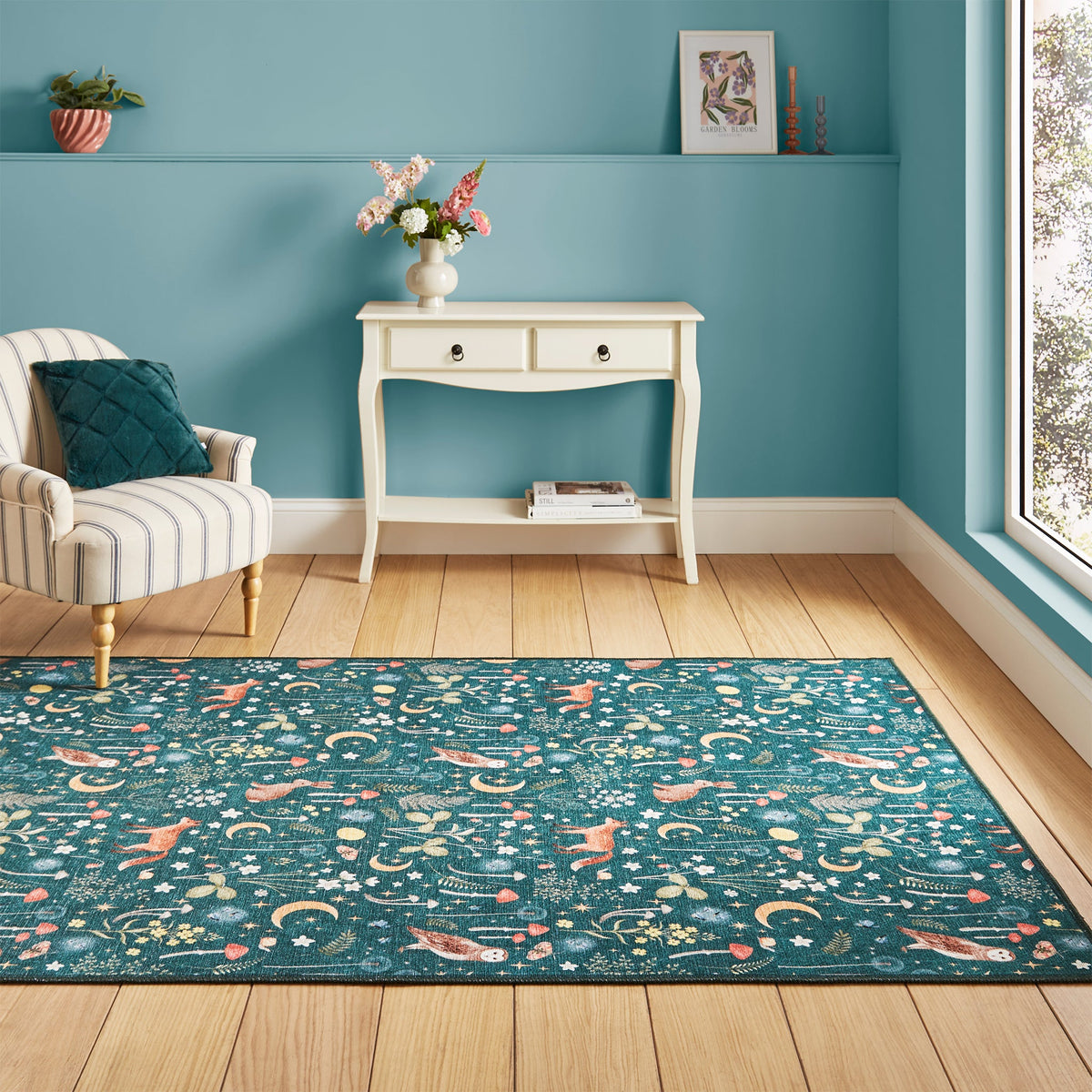 Twilight Animals Washable Rug