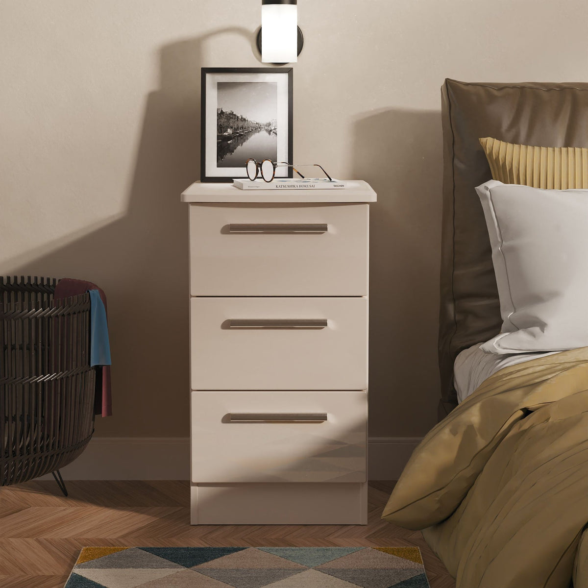 Penmere 3 Drawer Bedside Table