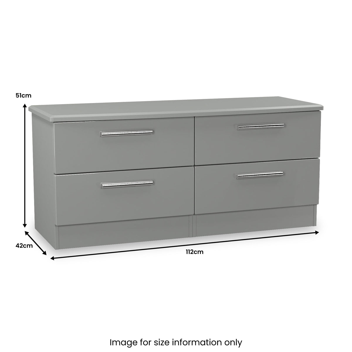Penmere 4 Drawer Low Storage Unit