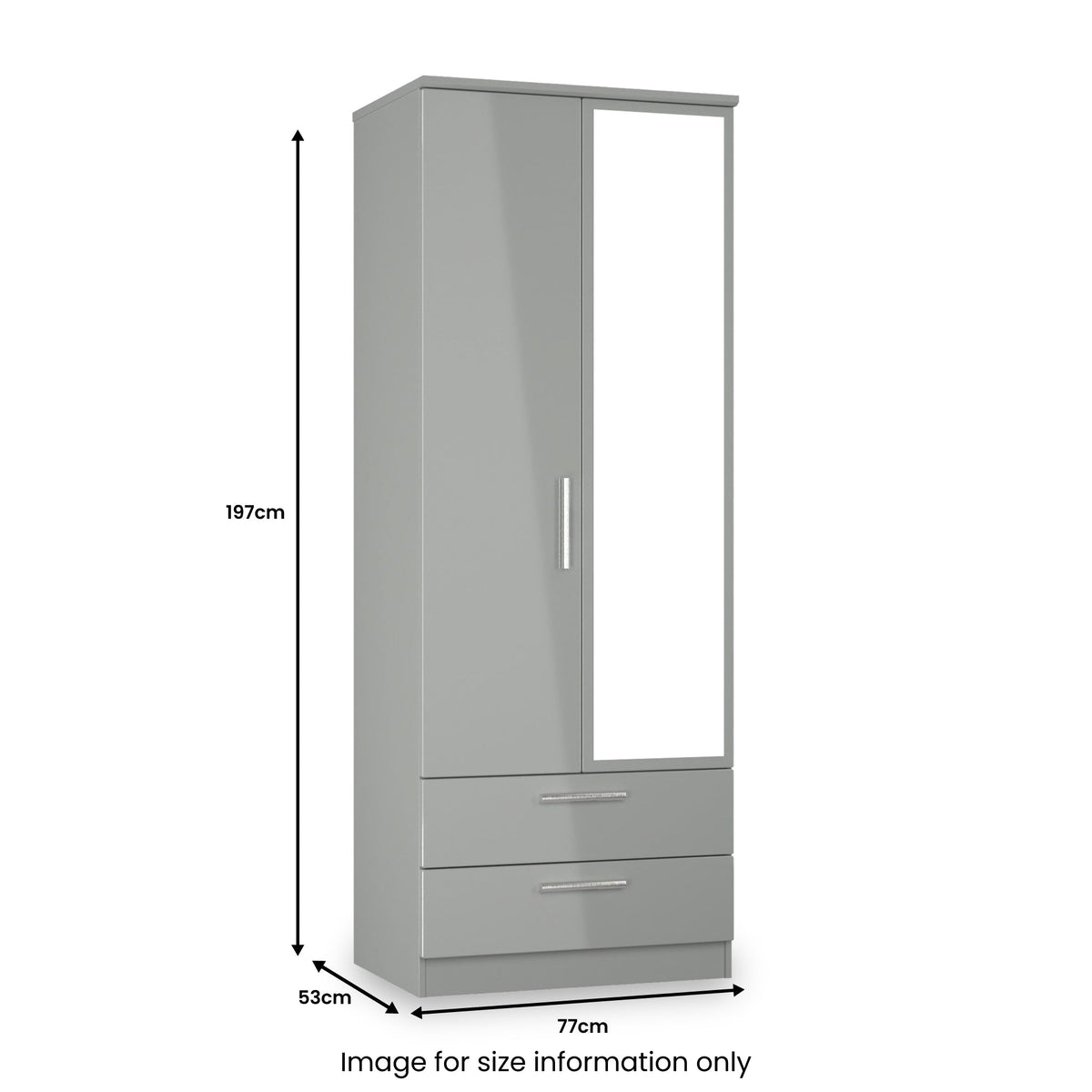 Penmere Double Mirrored Wardrobe With Drawers