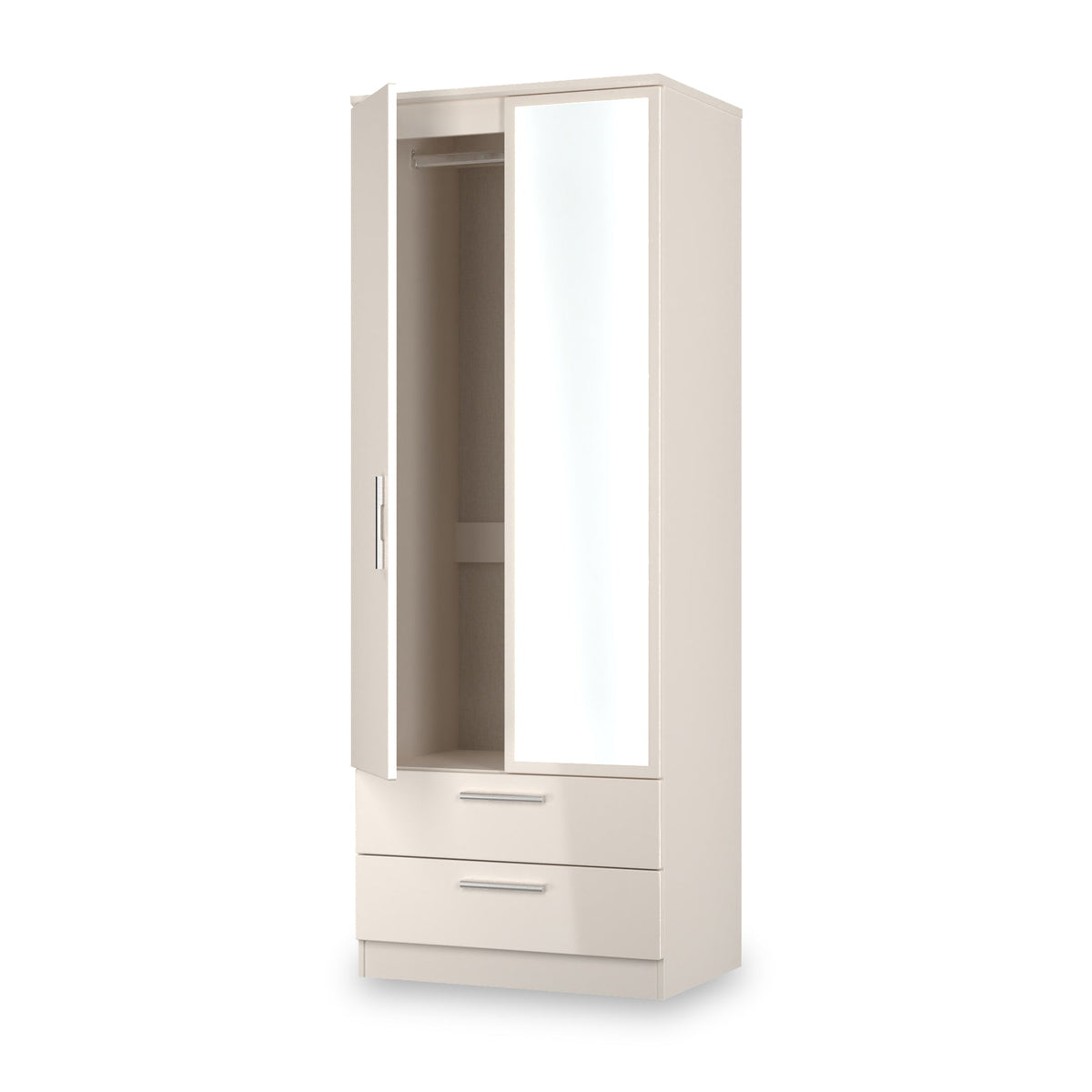 Penmere Double Mirrored Wardrobe With Drawers