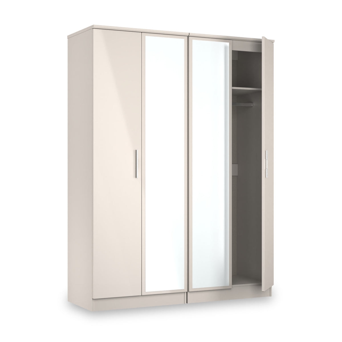 Penmere 4 Door Mirrored Wardrobe