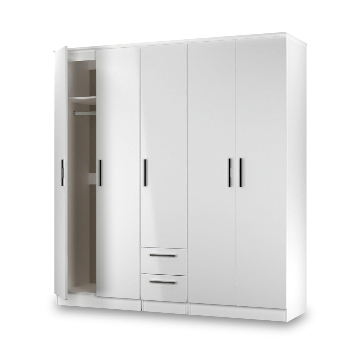 Penmere 5 Door Wardrobe With Drawers
