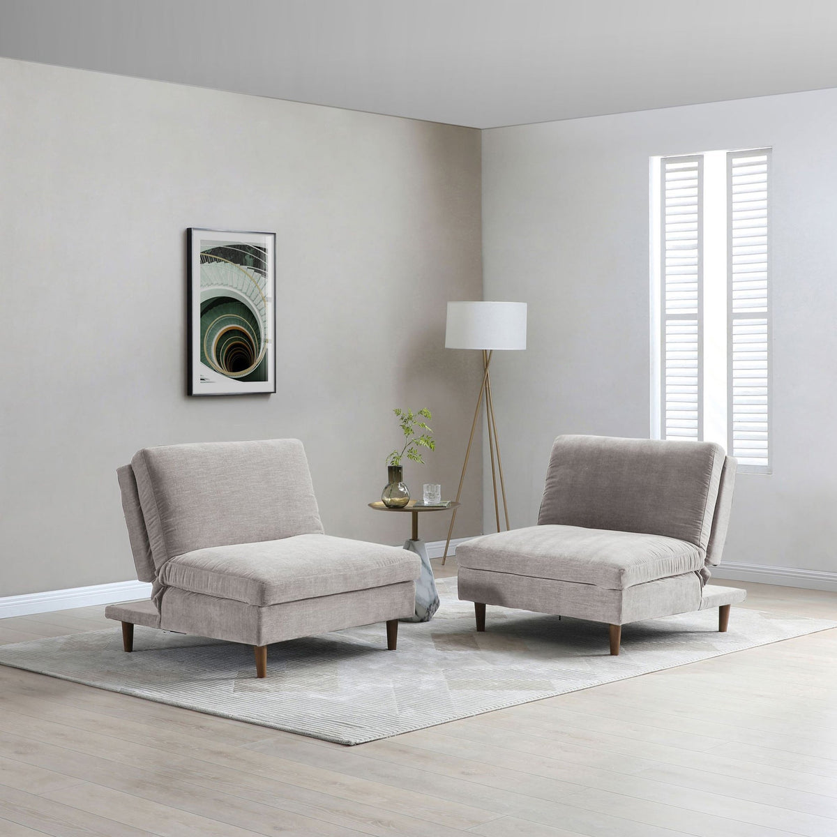 Carrington Chenille Click Clack Lounge Chair