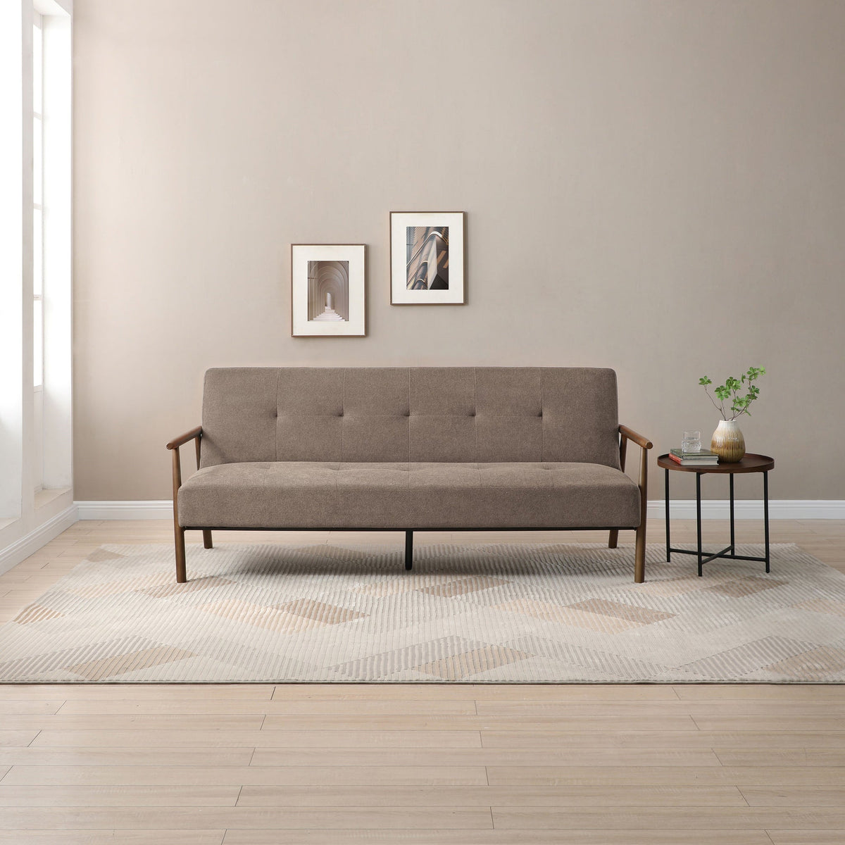 Frazier 3 Seater Button Back Sofa Bed