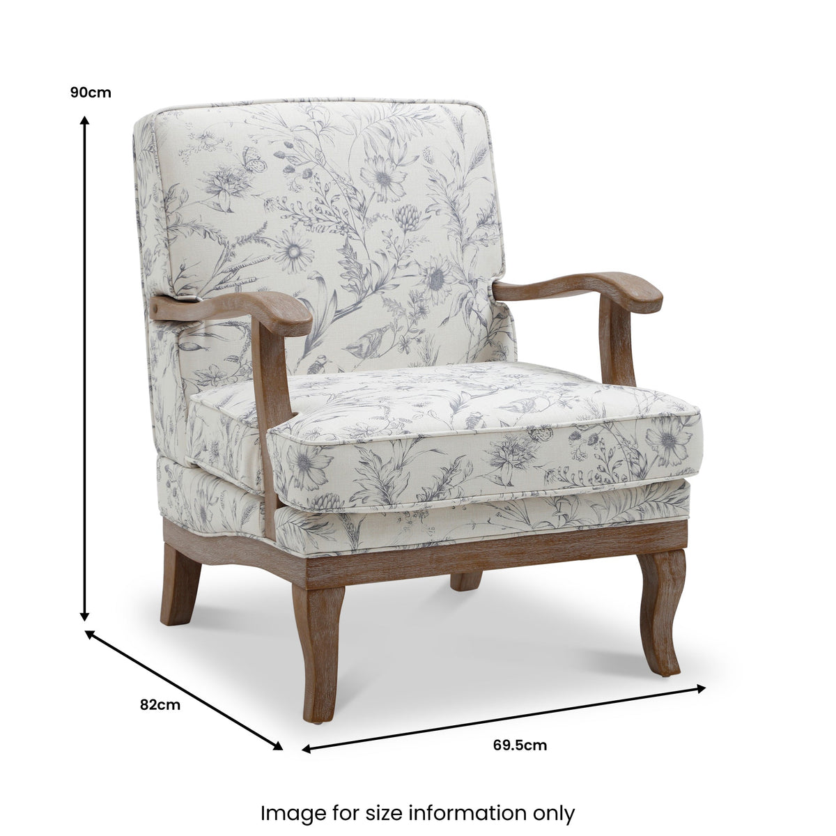Bailey Meadow Print Accent Chair