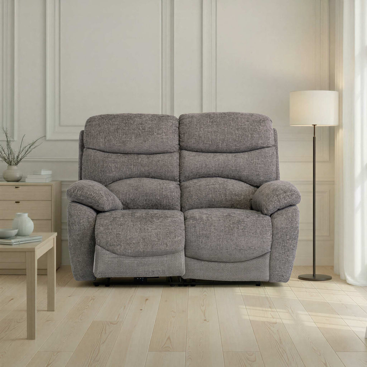 Seville Fabric Power Reclining 2 Seater Sofa