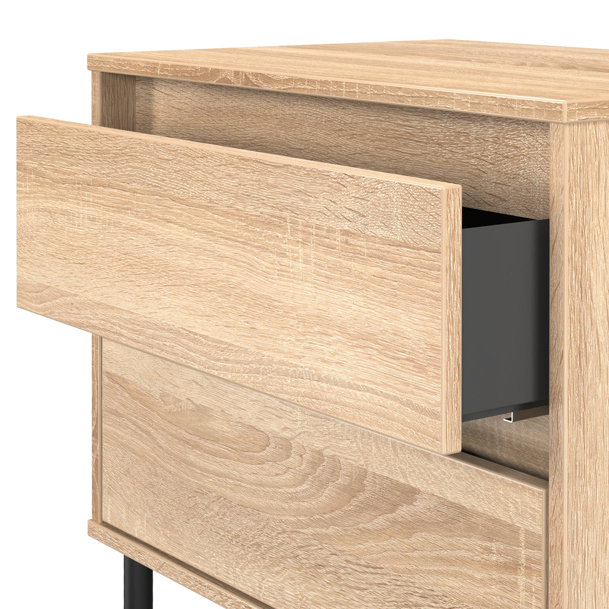 Axton 2 Drawer Wide Bedside Table