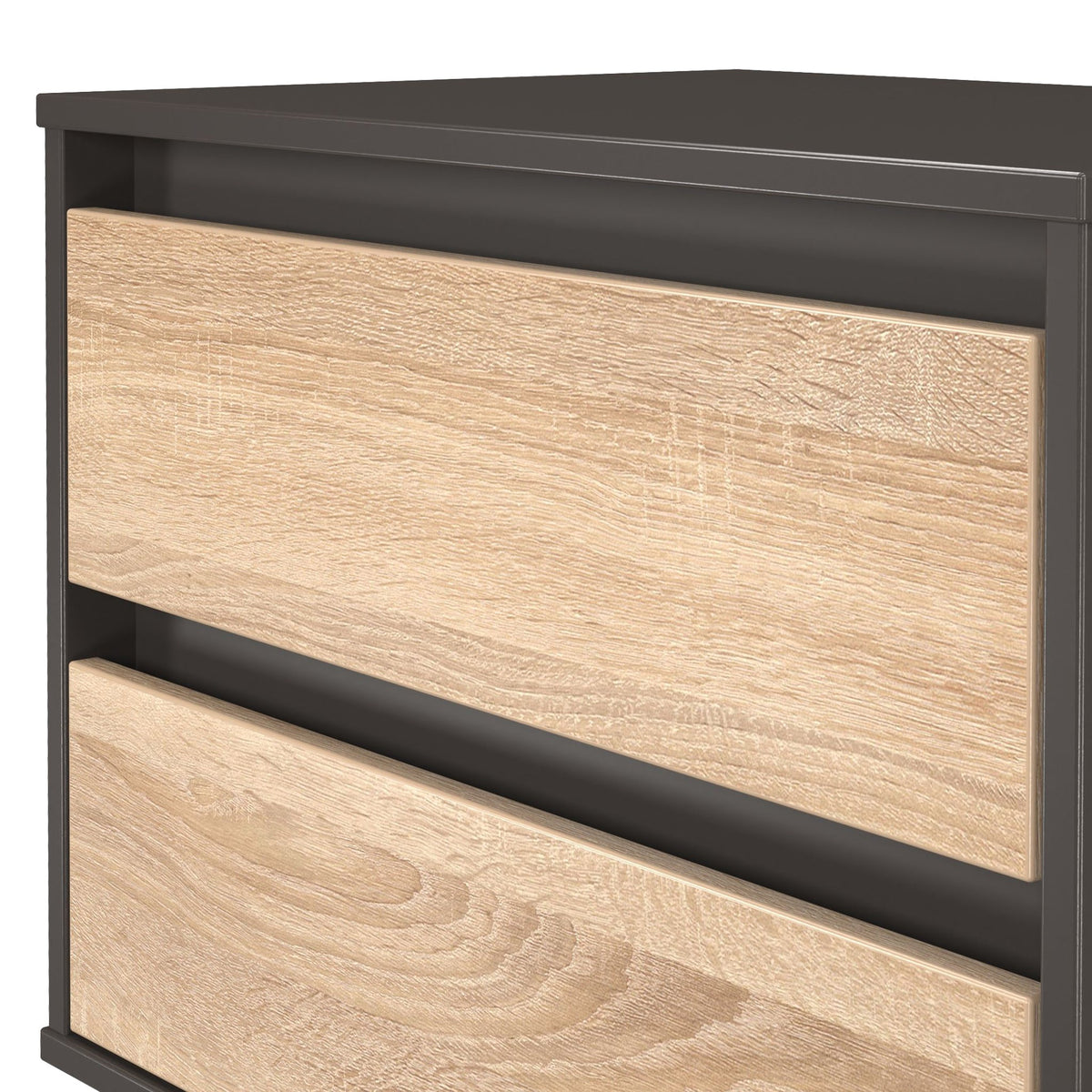 Axton 2 Drawer Wide Bedside Table