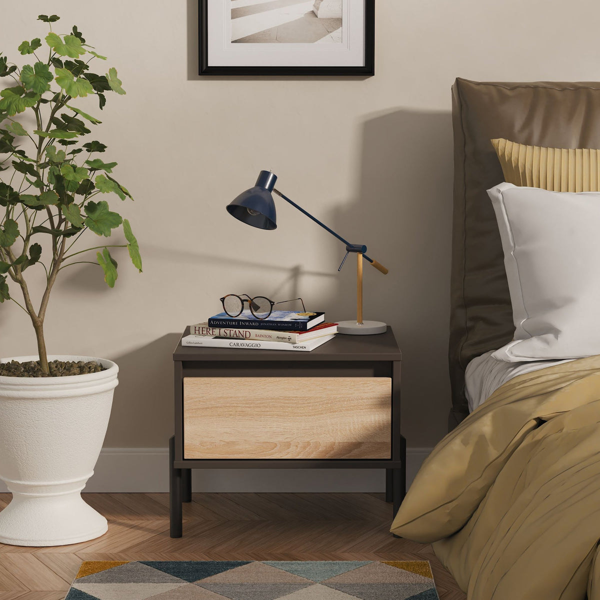 Axton 1 Drawer Bedside Table