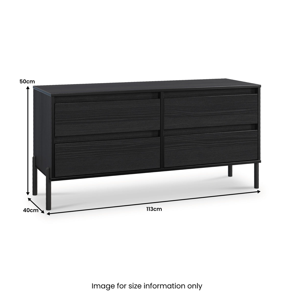 Axton 4 Drawer Low Storage Unit