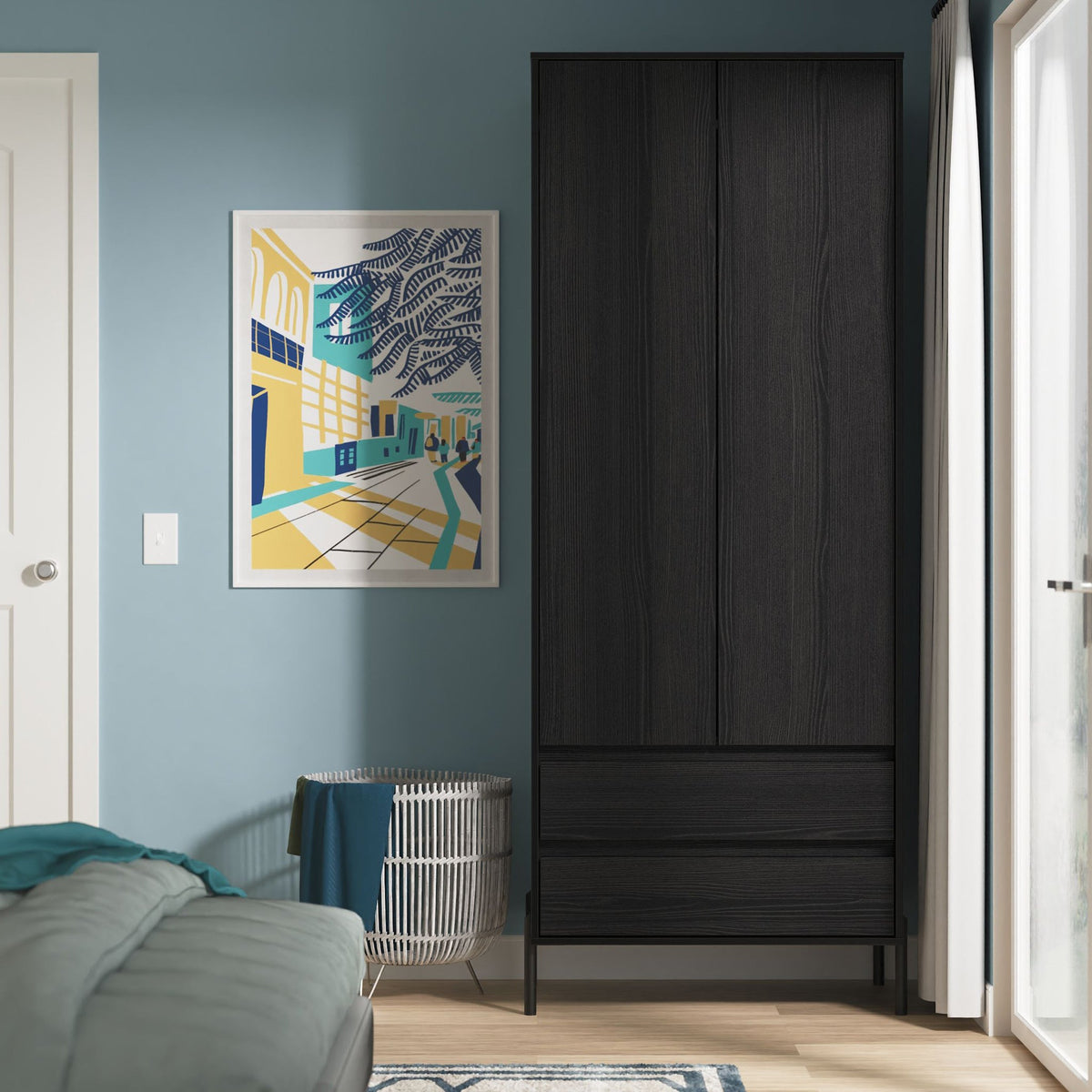 Axton Double Wardrobe & 2 Drawers