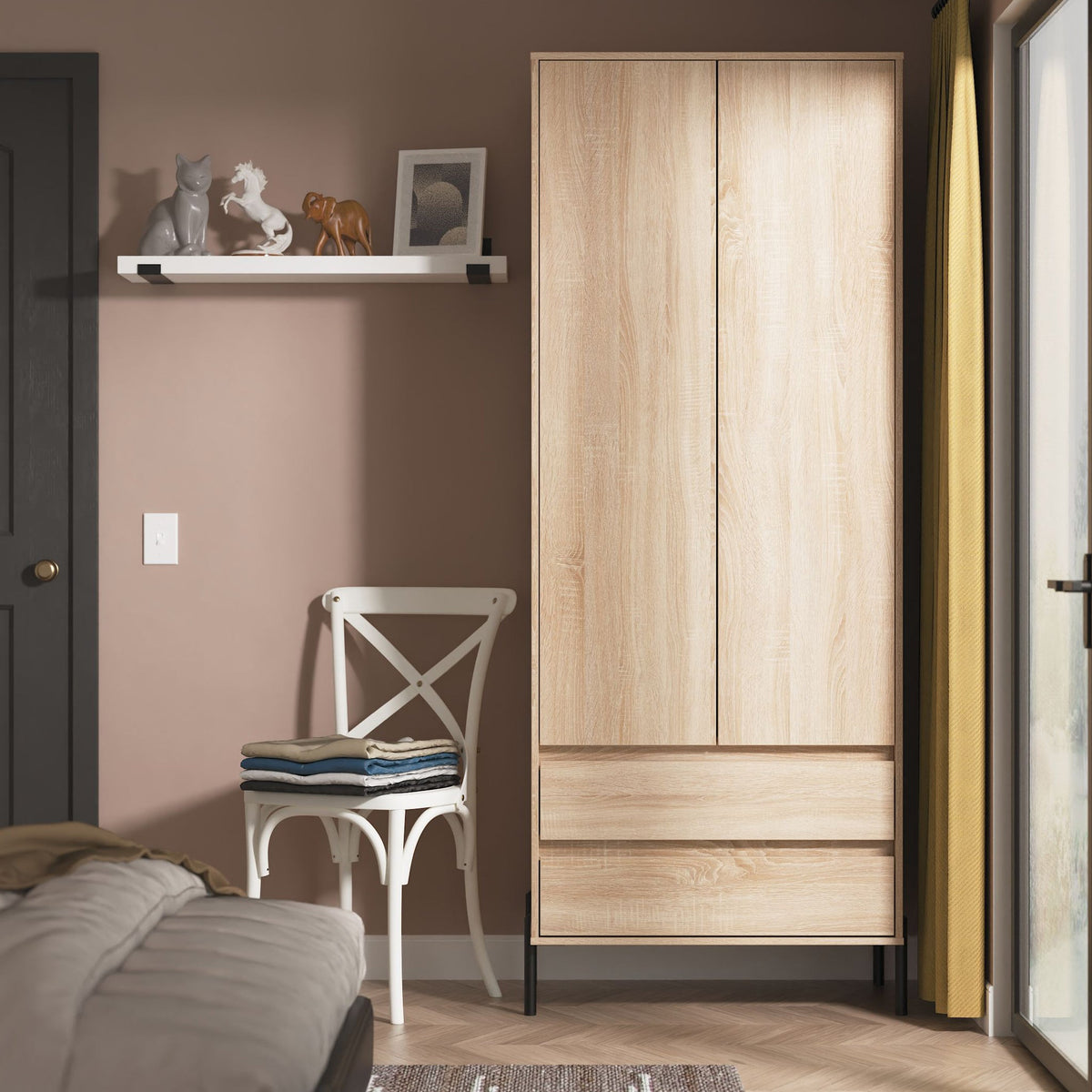 Axton Double Wardrobe & 2 Drawers