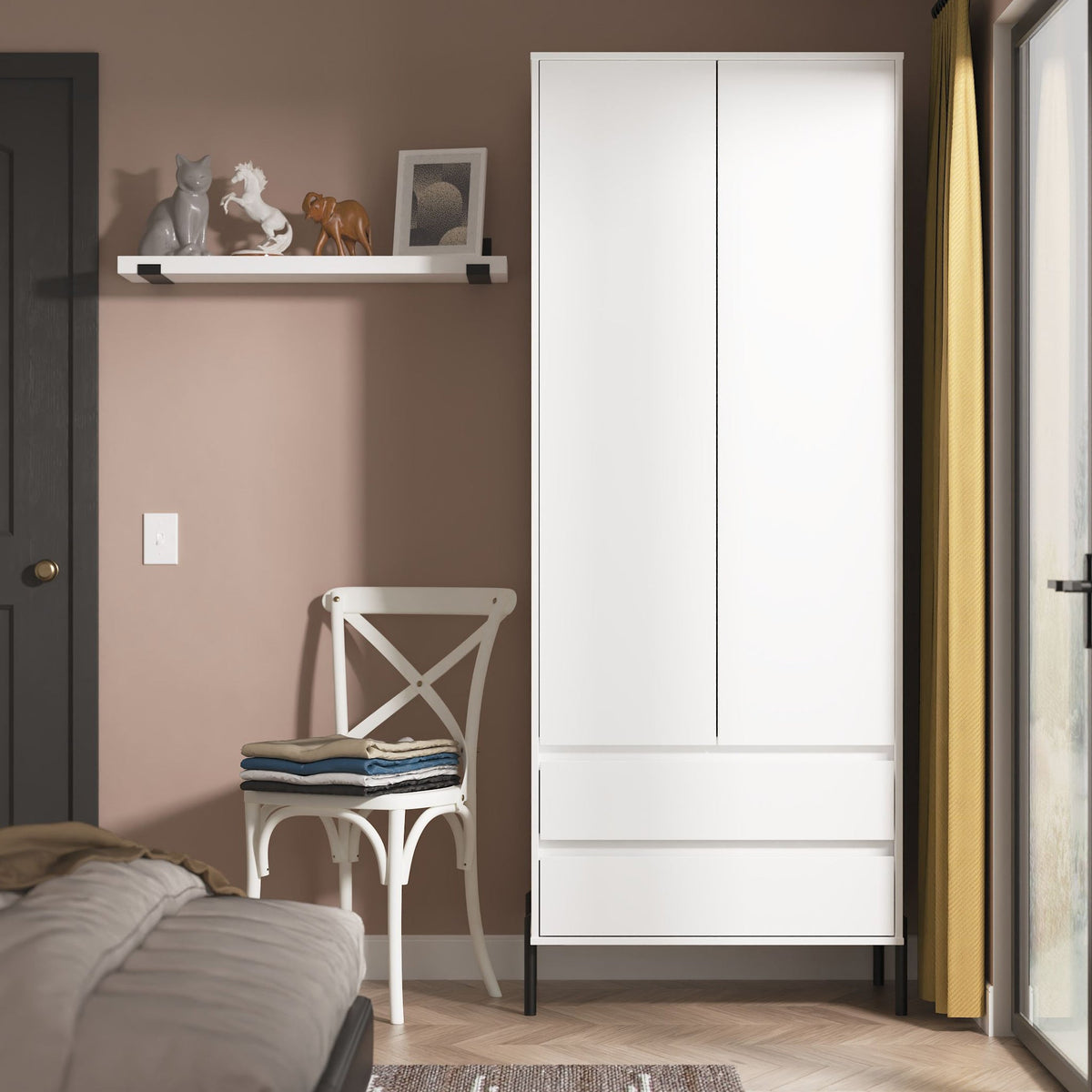 Axton Double Wardrobe & 2 Drawers