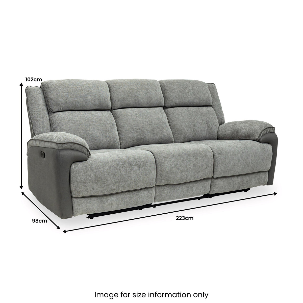 Marcell Power Recliner 3 Seater Sofa With Console