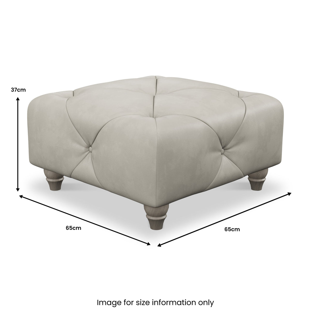 Everett Leather Button Top Footstool