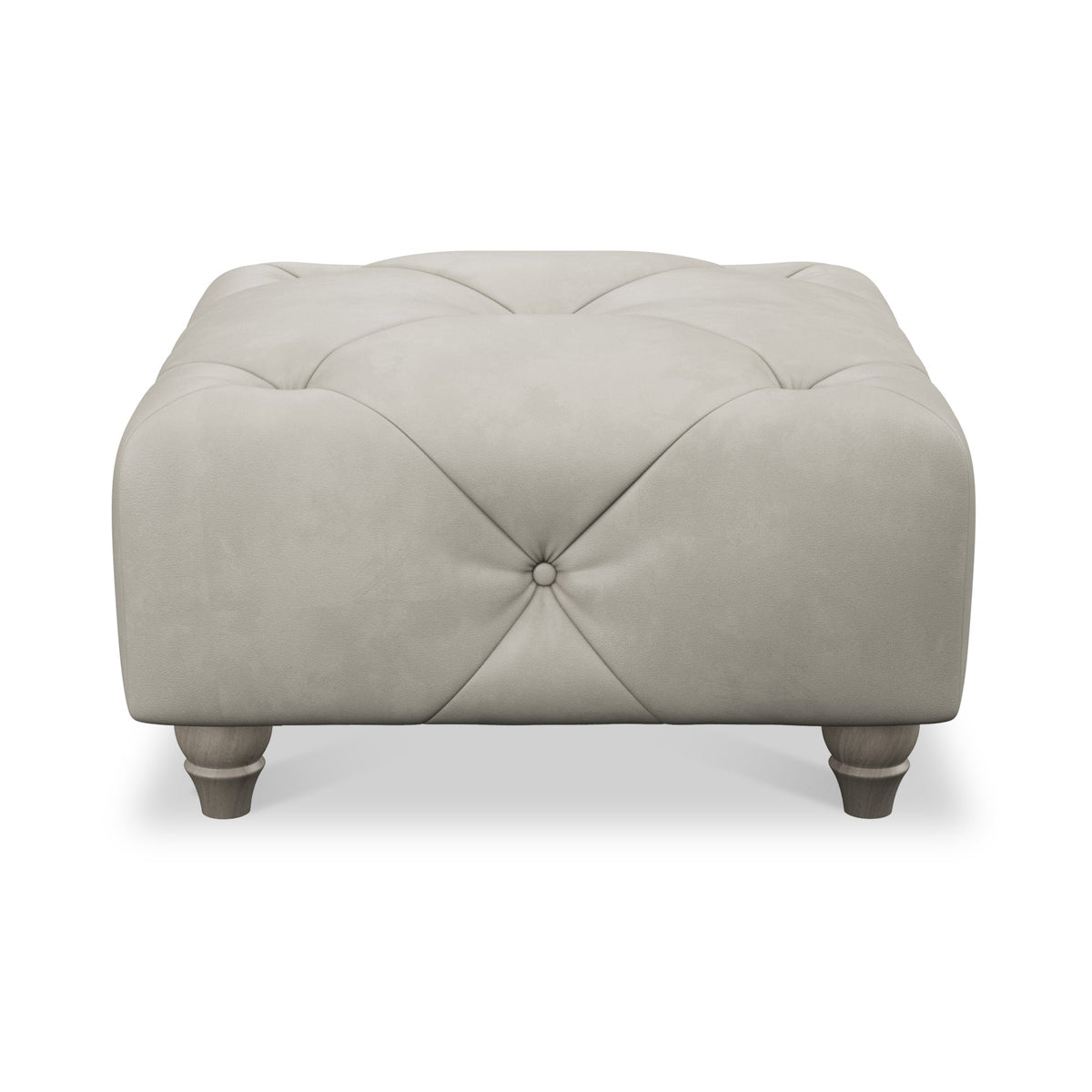 Everett Leather Button Top Footstool