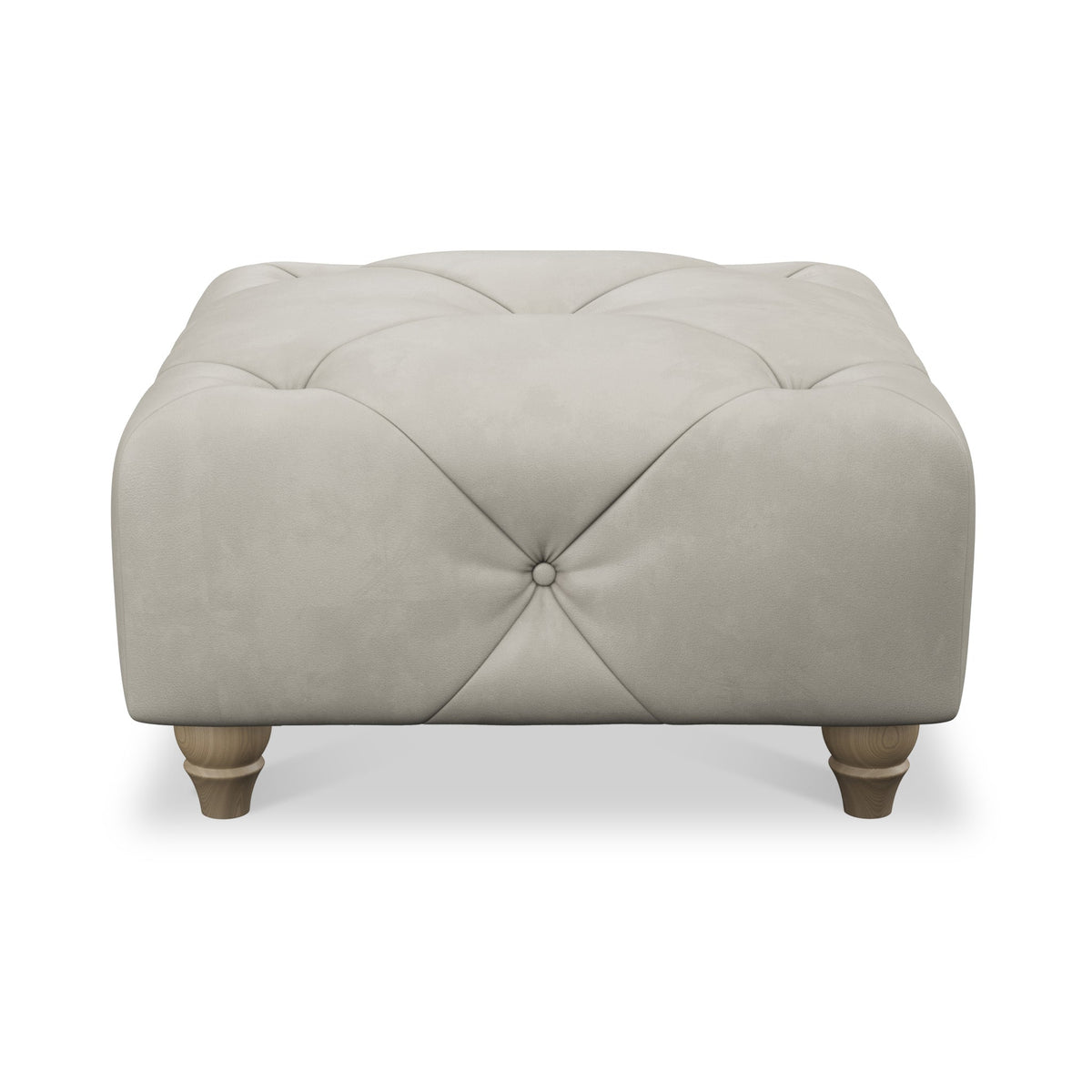 Everett Leather Button Top Footstool