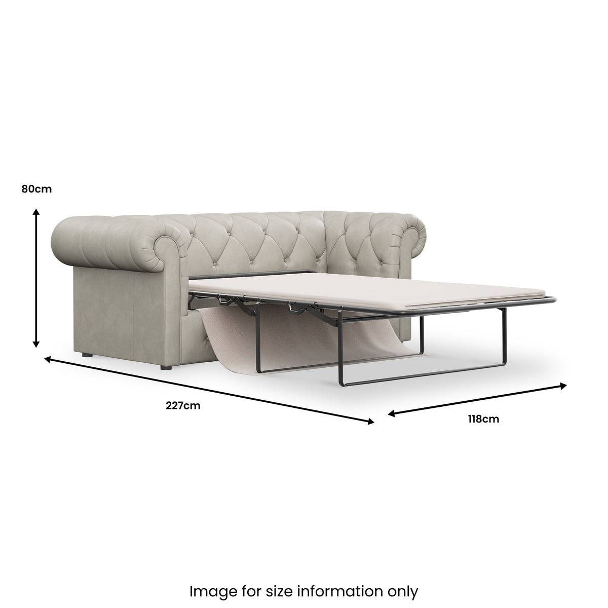 Everett Leather 3 Seater Sofa Bed