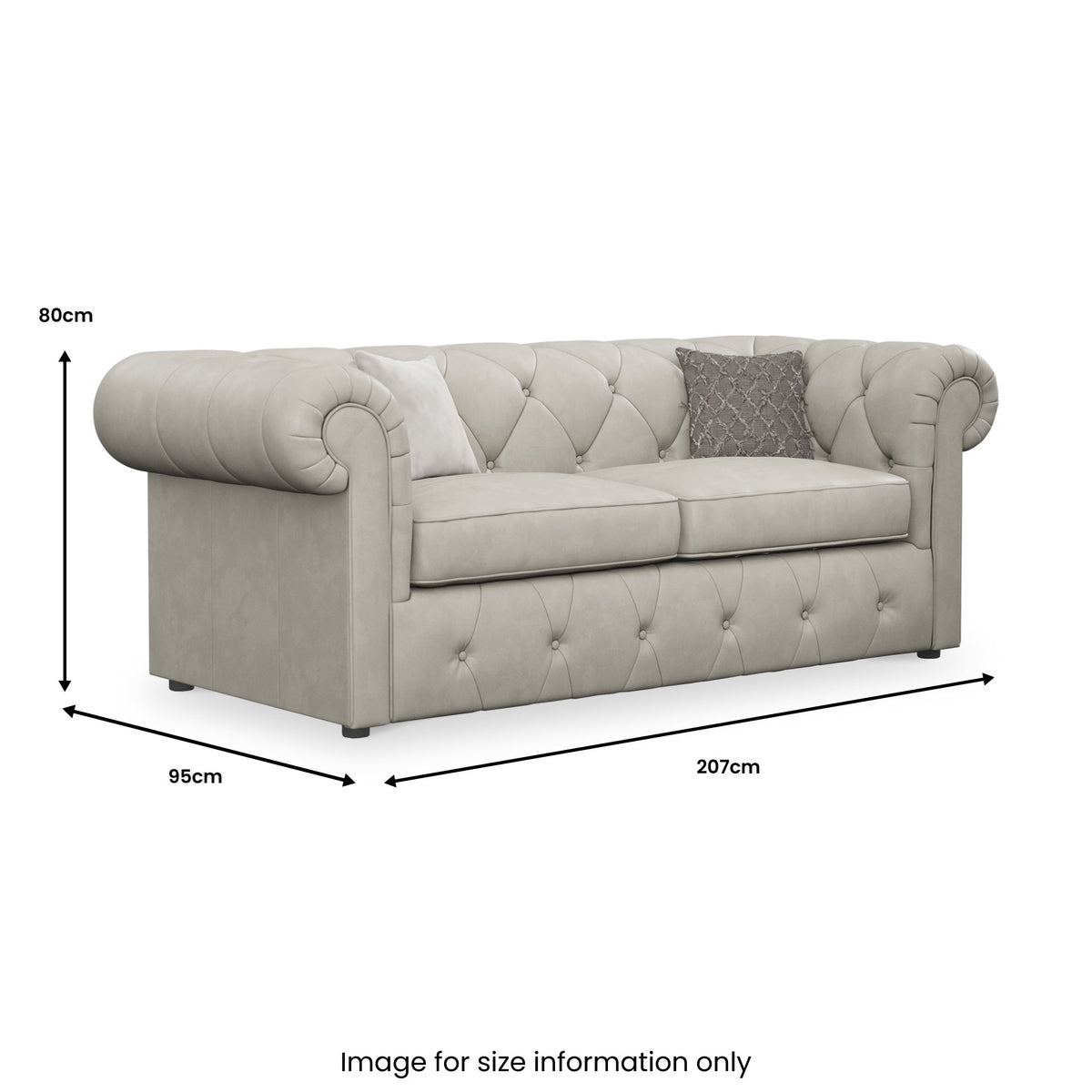 Everett Leather 3 Seater Sofa Bed