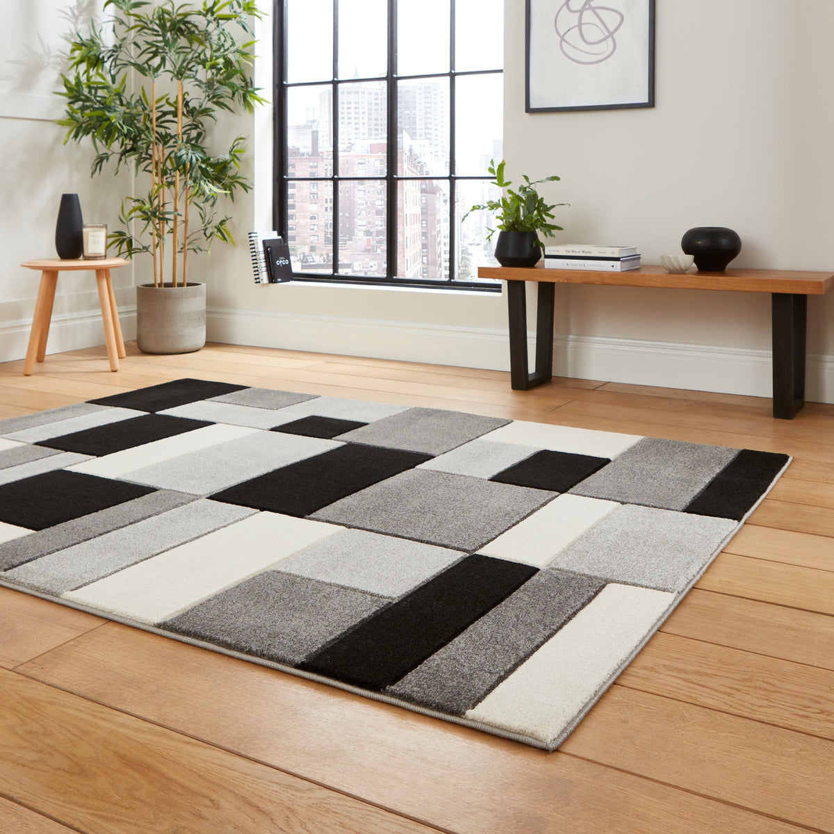 Regis Geometric Cube Rug