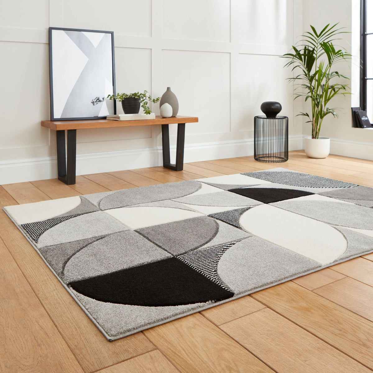 Regis Geometric Leaf Rug